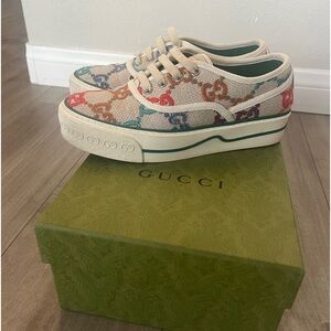 Gucci Multicolor Canvas Athletic Shoes